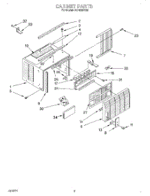03 - Cabinet parts for Whirlpool Air Conditioner ACM062XG0 from AppliancePartsPros.com