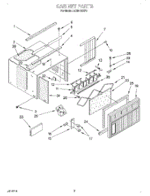 03 - Cabinet parts for Whirlpool Air Conditioner ACM102XF0 from AppliancePartsPros.com