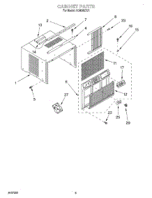 03 - Cabinet parts for Whirlpool Air Conditioner ACM062XJ1 from AppliancePartsPros.com