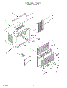 03 - Cabinet parts for Whirlpool Air Conditioner ACQ102XJ0 from AppliancePartsPros.com