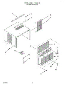 03 - Cabinet parts for Whirlpool Air Conditioner ACM122XJ0 from AppliancePartsPros.com