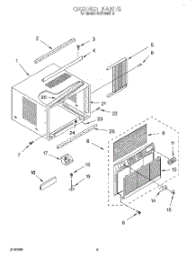 03 - Cabinet parts for Whirlpool Air Conditioner ACE124XH0 from AppliancePartsPros.com