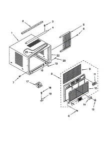 Cabinet parts for Whirlpool Air Conditioner ACQ12XJ1 from AppliancePartsPros.com