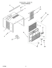 03 - Cabinet parts for Whirlpool Air Conditioner ACM052XJ0 from AppliancePartsPros.com