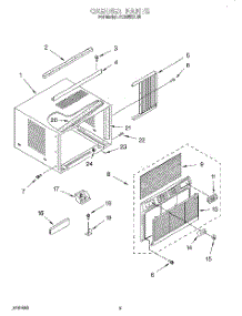 03 - Cabinet parts for Whirlpool Air Conditioner ACE082XH0 from AppliancePartsPros.com