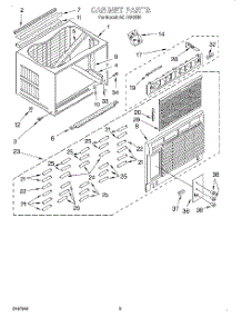 03 - Cabinet parts for Whirlpool Air Conditioner ACE184XH0 from AppliancePartsPros.com