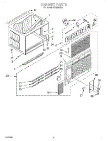 03 - Cabinet parts for Whirlpool Air Conditioner ACQ294XH0 from AppliancePartsPros.com