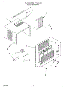 03 - Cabinet parts for Whirlpool Air Conditioner ACD082XH0 from AppliancePartsPros.com