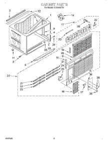 03 - Cabinet parts for Whirlpool Air Conditioner ACQ254XH0 from AppliancePartsPros.com