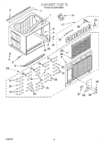 03 - Cabinet parts for Whirlpool Air Conditioner ACM254XH0 from AppliancePartsPros.com