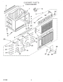03 - Cabinet parts for Whirlpool Air Conditioner ACM184XH0 from AppliancePartsPros.com
