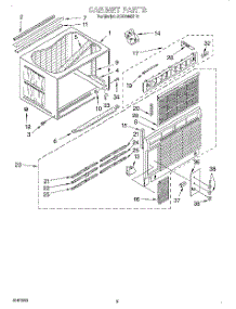 03 - Cabinet parts for Whirlpool Air Conditioner ACQ184XH0 from AppliancePartsPros.com