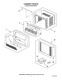 03 - Cabinet Parts parts for Whirlpool Air Conditioner W5WCE105XW0 from AppliancePartsPros.com