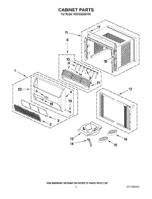 03 - Cabinet Parts parts for Whirlpool Air Conditioner W5WCE085XW0 from AppliancePartsPros.com
