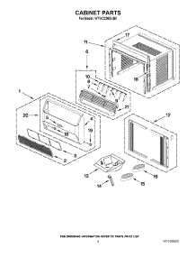 03 - Cabinet Parts parts for Whirlpool Air Conditioner W7WCC065XB0 from AppliancePartsPros.com