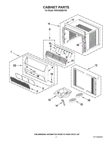 03 - Cabinet Parts parts for Whirlpool Air Conditioner W5WCE065XW0 from AppliancePartsPros.com