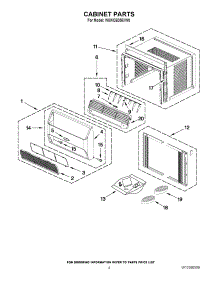 03 - Cabinet Parts parts for Whirlpool Air Conditioner W5WCE055XW0 from AppliancePartsPros.com