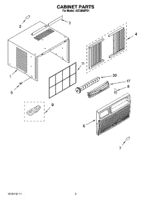 03 - Cabinet Parts parts for Whirlpool Air Conditioner ACQ068PS1 from AppliancePartsPros.com