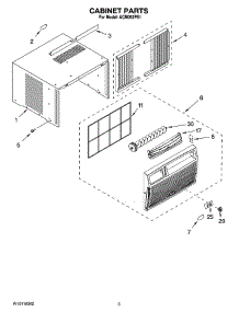 03 - Cabinet Parts parts for Whirlpool Air Conditioner ACM052PS1 from AppliancePartsPros.com