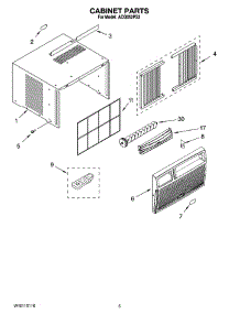03 - Cabinet Parts parts for Whirlpool Air Conditioner ACQ052PS2 from AppliancePartsPros.com