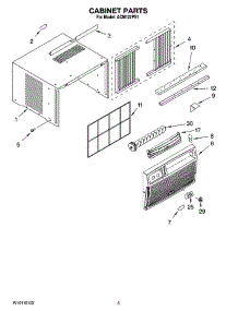 03 - Cabinet Parts parts for Whirlpool Air Conditioner ACM122PS1 from AppliancePartsPros.com