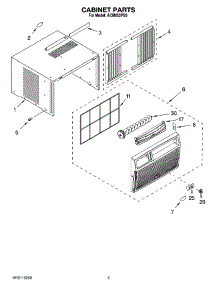 03 - Cabinet Parts parts for Whirlpool Air Conditioner ACM052PS0 from AppliancePartsPros.com