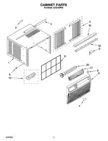 03 - Cabinet Parts parts for Whirlpool Air Conditioner ACQ122PS0 from AppliancePartsPros.com