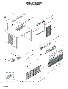 03 - Cabinet Parts parts for Whirlpool Air Conditioner ACQ088MS0 from AppliancePartsPros.com