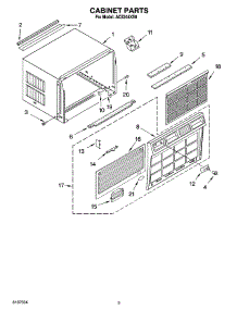 03 - Cabinet Parts parts for Whirlpool Air Conditioner ACE244XS0 from AppliancePartsPros.com