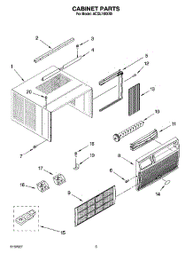 03 - Cabinet Parts parts for Whirlpool Air Conditioner ACQL158XS0 from AppliancePartsPros.com