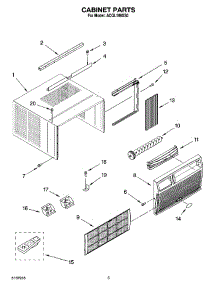 03 - Cabinet Parts parts for Whirlpool Air Conditioner ACQL189XS0 from AppliancePartsPros.com