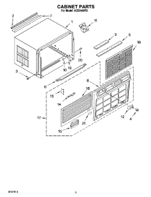 03 - Cabinet Parts parts for Whirlpool Air Conditioner ACE244XR3 from AppliancePartsPros.com