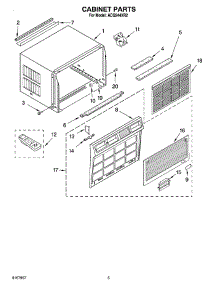 03 - Cabinet Parts parts for Whirlpool Air Conditioner ACQ244XR2 from AppliancePartsPros.com