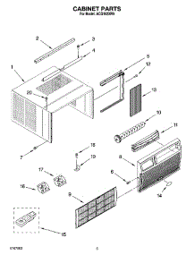 03 - Cabinet Parts parts for Whirlpool Air Conditioner ACQ152XR0 from AppliancePartsPros.com