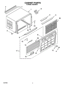 03 - Cabinet Parts parts for Whirlpool Air Conditioner ACE244XR1 from AppliancePartsPros.com