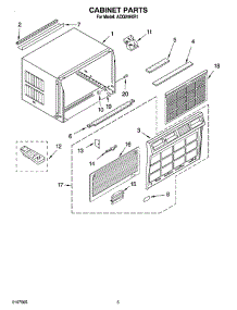 03 - Cabinet Parts parts for Whirlpool Air Conditioner ACQ249XR1 from AppliancePartsPros.com