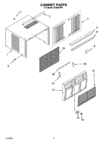 03 - Cabinet Parts parts for Whirlpool Air Conditioner ACD052PR1 from AppliancePartsPros.com
