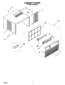 03 - Cabinet Parts parts for Whirlpool Air Conditioner ACQ082PR1 from AppliancePartsPros.com