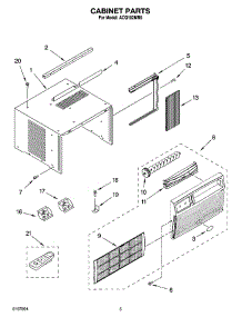 03 - Cabinet Parts parts for Whirlpool Air Conditioner ACQ102MR0 from AppliancePartsPros.com
