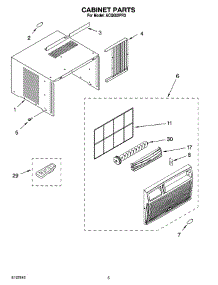 03 - Cabinet Parts parts for Whirlpool Air Conditioner ACQ052PR3 from AppliancePartsPros.com