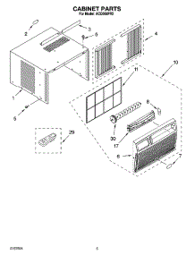 03 - Cabinet Parts parts for Whirlpool Air Conditioner ACQ068PR2 from AppliancePartsPros.com