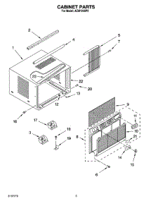 03 - Cabinet Parts parts for Whirlpool Air Conditioner ACM124XP2 from AppliancePartsPros.com