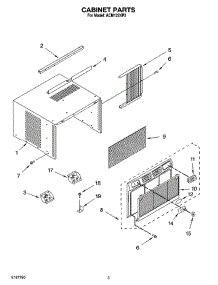 03 - Cabinet Parts parts for Whirlpool Air Conditioner ACM122XP2 from AppliancePartsPros.com