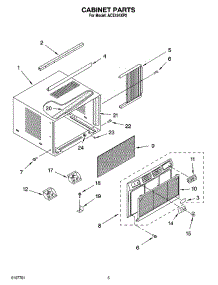03 - Cabinet Parts parts for Whirlpool Air Conditioner ACE124XP2 from AppliancePartsPros.com