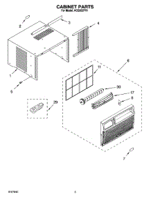 03 - Cabinet Parts parts for Whirlpool Air Conditioner ACQ052PR1 from AppliancePartsPros.com