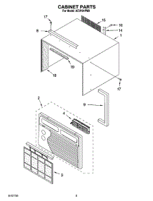 03 - Cabinet Parts parts for Whirlpool Air Conditioner ACU104PM0 from AppliancePartsPros.com