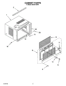 03 - Cabinet Parts parts for Whirlpool Air Conditioner MACM124XP0 from AppliancePartsPros.com