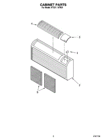 01 - Cabinet Parts parts for Whirlpool Air Conditioner ATR07 from AppliancePartsPros.com
