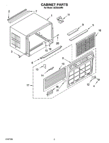 03 - Cabinet Parts parts for Whirlpool Air Conditioner ACE244XP0 from AppliancePartsPros.com
