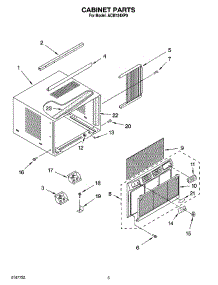 03 - Cabinet Parts parts for Whirlpool Air Conditioner ACM124XP0 from AppliancePartsPros.com